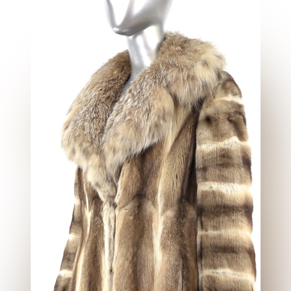 Donald Brooks Jackets & Blazers - 50s Real Fur Emmy Award Winning Designer Vintage Collar Cuff Luxury Trench Coat